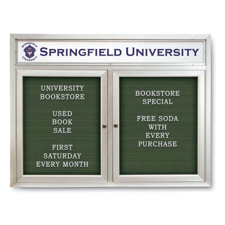 United Visual Products Indoor Enclosed Combo Board, 42"x32", Bronze Frame/Grey & Burgundy UVCB4232BZ-GREY-DBURGU